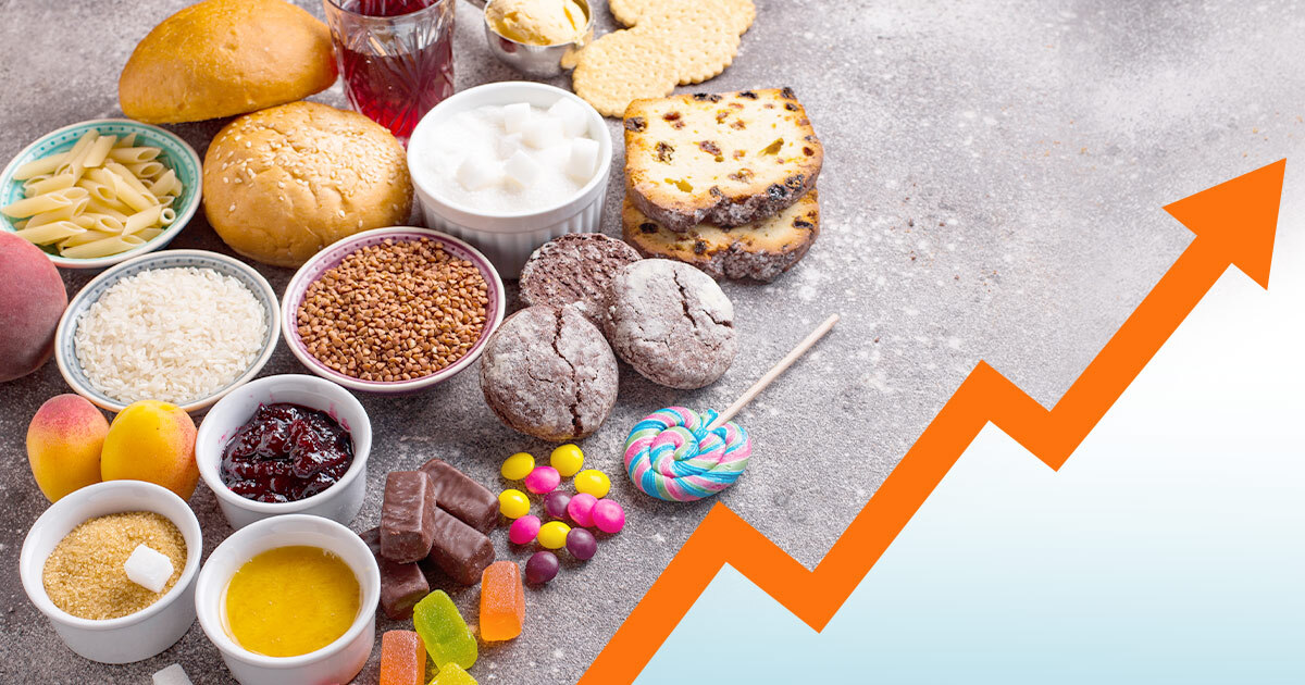 Selection of carb-heavy foods